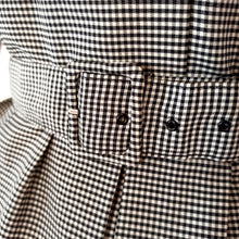 Charger l'image dans la galerie, 1950s 1960s - TREVIRA, Germany - Lovely Vichy Wool Dress - W31 (78cm)