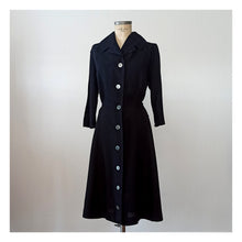 Charger l'image dans la galerie, 1950s - Gorgeous Flecked Gab Rayon Buckle Back Dress - W38 (96cm)