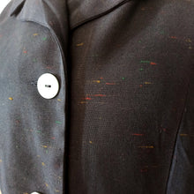 Charger l'image dans la galerie, 1950s - Gorgeous Flecked Gab Rayon Buckle Back Dress - W38 (96cm)