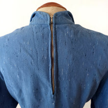 Charger l'image dans la galerie, 1940s - Ultragorgeous Flecked Teal Wool Dress - W37 (94cm)