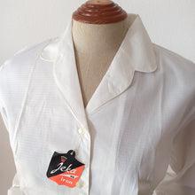 Charger l'image dans la galerie, 1950s - JEKA, Netherlands - Deadstock White Cotton Blouse - Sz. 42