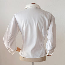 Charger l'image dans la galerie, 1950s - JEKA, Netherlands - Deadstock White Cotton Blouse - Sz. 42