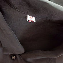 Charger l'image dans la galerie, 1950s - Superb Black Rayon Silk Blouse - Sz. 42