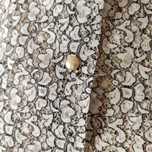 Charger l'image dans la galerie, 1950s - FRANCE - DEADSTOCK - Lace Nylon Blouse - Sz. 42
