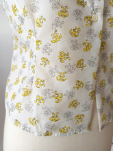 Charger l'image dans la galerie, 1950s - FRANCE - DEADSTOCK - Printed Nylon Blouse - Sz. 42