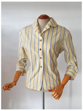 Charger l'image dans la galerie, 1940s 1950s - UNWORN - Adorable French Cotton Blouse - Sz. 48 - W38 (96cm)