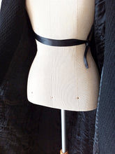 Cargar imagen en el visor de la galería, 1930s 1940s - Superb Black Buckle Back Wool Coat - W29 (74cm)