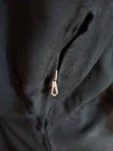 Cargar imagen en el visor de la galería, 1940s - Superb Velvet Pockets Black Gab Rayon Dress - W36 (92cm)