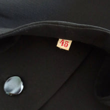 Cargar imagen en el visor de la galería, 1940s - Superb Velvet Pockets Black Gab Rayon Dress - W36 (92cm)