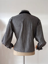 Charger l'image dans la galerie, 1940s 1950s - UNWORN - Gorgeous Plaid Cotton Blouse - Sz. 42