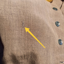 Cargar imagen en el visor de la galería, 1940s - Gorgeous Green Cotton Silk Dress - W35 (88cm)