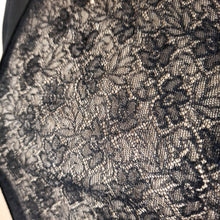 Cargar imagen en el visor de la galería, 1930s - Superb Black See-through Lace Panel Dress - W31 (78cm)