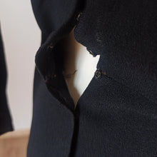 Load image into Gallery viewer, 1930s 1940s - Exquisite Black Crepe Dress - W32 (82cm)