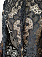 Cargar imagen en el visor de la galería, 1930s - Outstanding Handmade Pure Silk Lace Duster