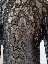 Cargar imagen en el visor de la galería, 1930s - Outstanding Handmade Pure Silk Lace Duster