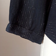 Carica l'immagine nel visualizzatore di Gallery, 1940s 1950s - Fabulous Black Flecked Wool Rayon Blouse - W39 (100cm)