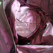 Cargar imagen en el visor de la galería, 1940s - Stunning Bordeaux Embroidered Silk Dress - W27.5 (70cm)