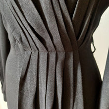Load image into Gallery viewer, 1930s 1940s - Elegant Black Crepe Stole Dress - W33 (84cm)