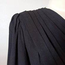 Load image into Gallery viewer, 1930s 1940s - Elegant Black Crepe Stole Dress - W33 (84cm)