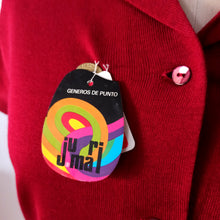 Load image into Gallery viewer, 1950s 1960s - JUMARI, Spain - Deadstock Burgundy Knit Jumper - Sz. L/XL