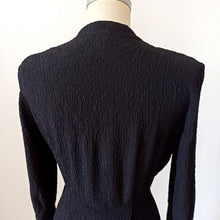 Load image into Gallery viewer, 1930s 1940s - Elegant Textured Crepe Dress - W31 (80cm)