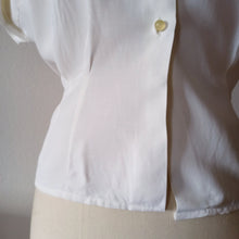 Charger l'image dans la galerie, 1950s - Spectacular White Rayon Cotton Lace Blouse - Sz.44