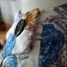 Charger l'image dans la galerie, 1950s - Stunning Asymmetric Roseprint Blouse - W27.5 (70cm)