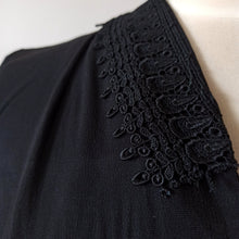 Load image into Gallery viewer, 1930s - Superb Italian Black Rayon Crepe Dress - W31 (80cm)