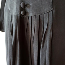 Load image into Gallery viewer, 1930s - Superb Italian Black Rayon Crepe Dress - W31 (80cm)