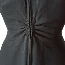 Load image into Gallery viewer, 1930s 1940s - Stunning Black Crepe See-Through Dress - W29 (74cm)