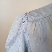 Load image into Gallery viewer, 1930s 1940s - Gorgeous Light Blue Satin Silk Blouse - Sz 42