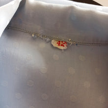 Load image into Gallery viewer, 1930s 1940s - Gorgeous Light Blue Satin Silk Blouse - Sz 42