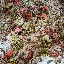 Cargar imagen en el visor de la galería, 1940s - Stunning Floral Puff Sleeves Cotton Dress - W26 (66cm)