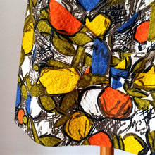 Charger l'image dans la galerie, 1950s - Spectacular Abstract Barkcloth Dress - W24 (60cm)