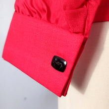 Charger l'image dans la galerie, 1950s - FRENCH DEADSTOCK - Seahorses Buttons Silk Blouse - Sz 40