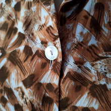 Charger l'image dans la galerie, 1950s - Gorgeous Abstract Rayon Blouse - Sz. 44