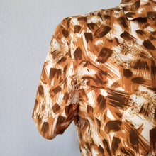 Charger l'image dans la galerie, 1950s - Gorgeous Abstract Rayon Blouse - Sz. 44
