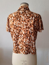 Charger l'image dans la galerie, 1950s - Gorgeous Abstract Rayon Blouse - Sz. 44