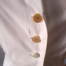 Charger l'image dans la galerie, 1950s - Exquisite White Cotton Blouse - Sz 42
