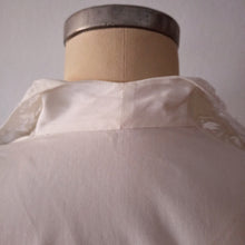 Charger l'image dans la galerie, 1950s - Exquisite White Cotton Blouse - Sz 42