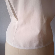 Charger l'image dans la galerie, 1950s - Exquisite White Cotton Blouse - Sz 42