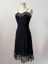 Charger l'image dans la galerie, 1950s - France- Deadstock - Gorgeous Black Negligee - Sz 42