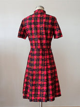 Load image into Gallery viewer, 1960s - Gorgeous Ascot Collar Silk Dress - W31 (80cm)