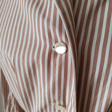 Charger l'image dans la galerie, 1940s 1950s - Fabulous Striped Cotton Blouse - Sz 46