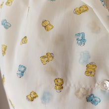 Charger l'image dans la galerie, 1950s - Salt & Pepper Novelty Print Nylon Blouse - Sz 42