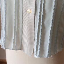 Charger l'image dans la galerie, 1950s - Sweet Baby Blue Nylon Blouse - Sz 44