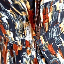 Charger l'image dans la galerie, 1950s - Stunning French Abstract Rayon Satin Dress - W30 (76cm)