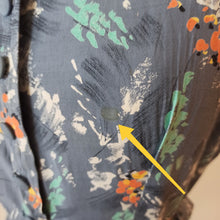 Cargar imagen en el visor de la galería, 1940s - Ultragorgeous Pigeon Blue Floral Rayon Dress - W28.5 (72cm)