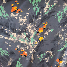 Cargar imagen en el visor de la galería, 1940s - Ultragorgeous Pigeon Blue Floral Rayon Dress - W28.5 (72cm)