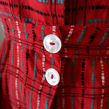 Charger l'image dans la galerie, 1950s - Adorable Red Cotton Pockets Dress - W33 (84cm)